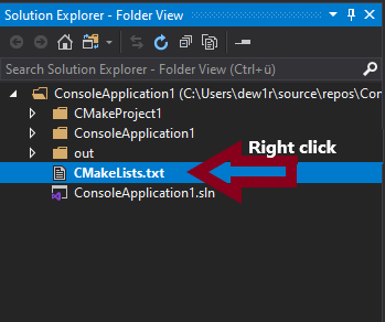 (Build times) Right-click CMakeLists.txt
